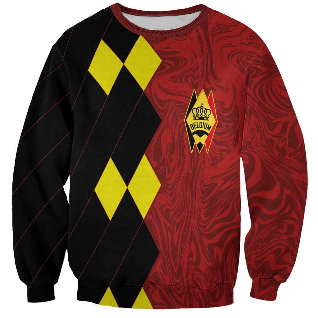 Custom Belgium Football 2024 Go Champion Sweatshirt - Wonder Print Shop