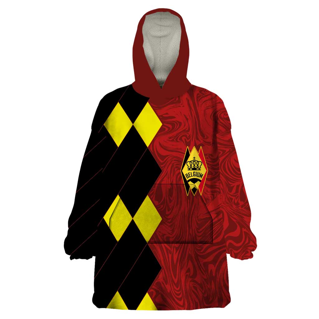 Custom Belgium Football 2024 Go Champion Wearable Blanket Hoodie - Wonder Print Shop