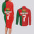 Custom Portugal Football 2024 Go Champion Couples Matching Long Sleeve Bodycon Dress and Long Sleeve Button Shirt - Wonder Print Shop