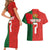 Custom Portugal Football 2024 Go Champion Couples Matching Short Sleeve Bodycon Dress and Hawaiian Shirt - Wonder Print Shop