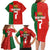 Custom Portugal Football 2024 Go Champion Family Matching Long Sleeve Bodycon Dress and Hawaiian Shirt - Wonder Print Shop