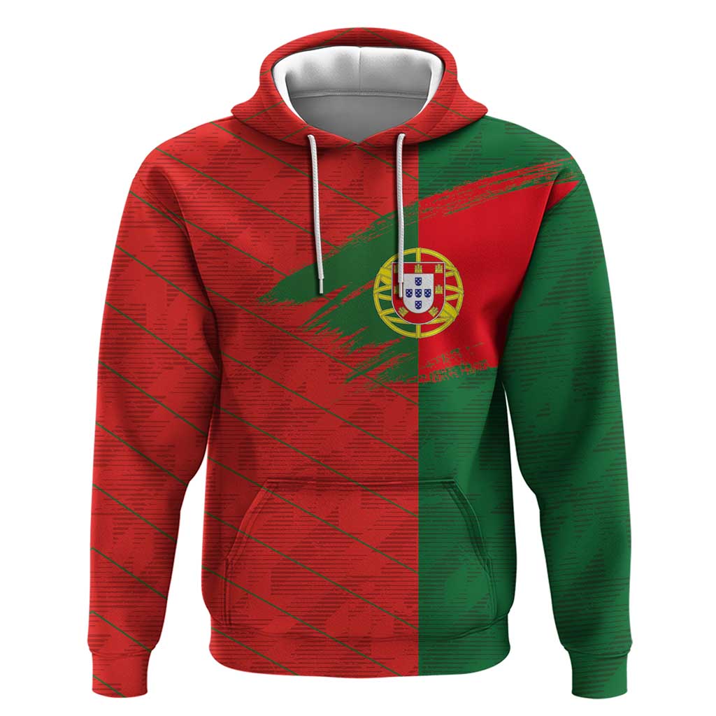 Custom Portugal Football 2024 Go Champion Hoodie - Wonder Print Shop