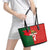 Custom Portugal Football 2024 Go Champion Leather Tote Bag - Wonder Print Shop