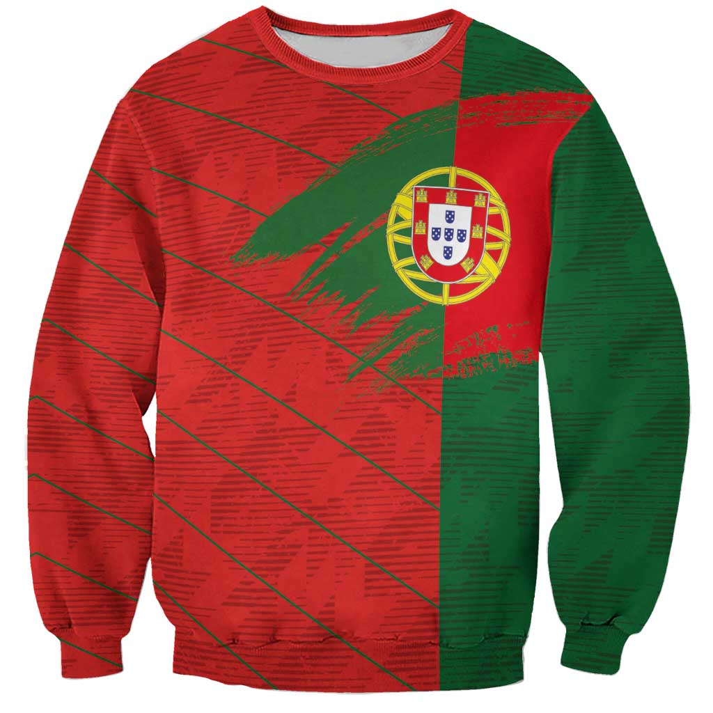 Custom Portugal Football 2024 Go Champion Sweatshirt - Wonder Print Shop