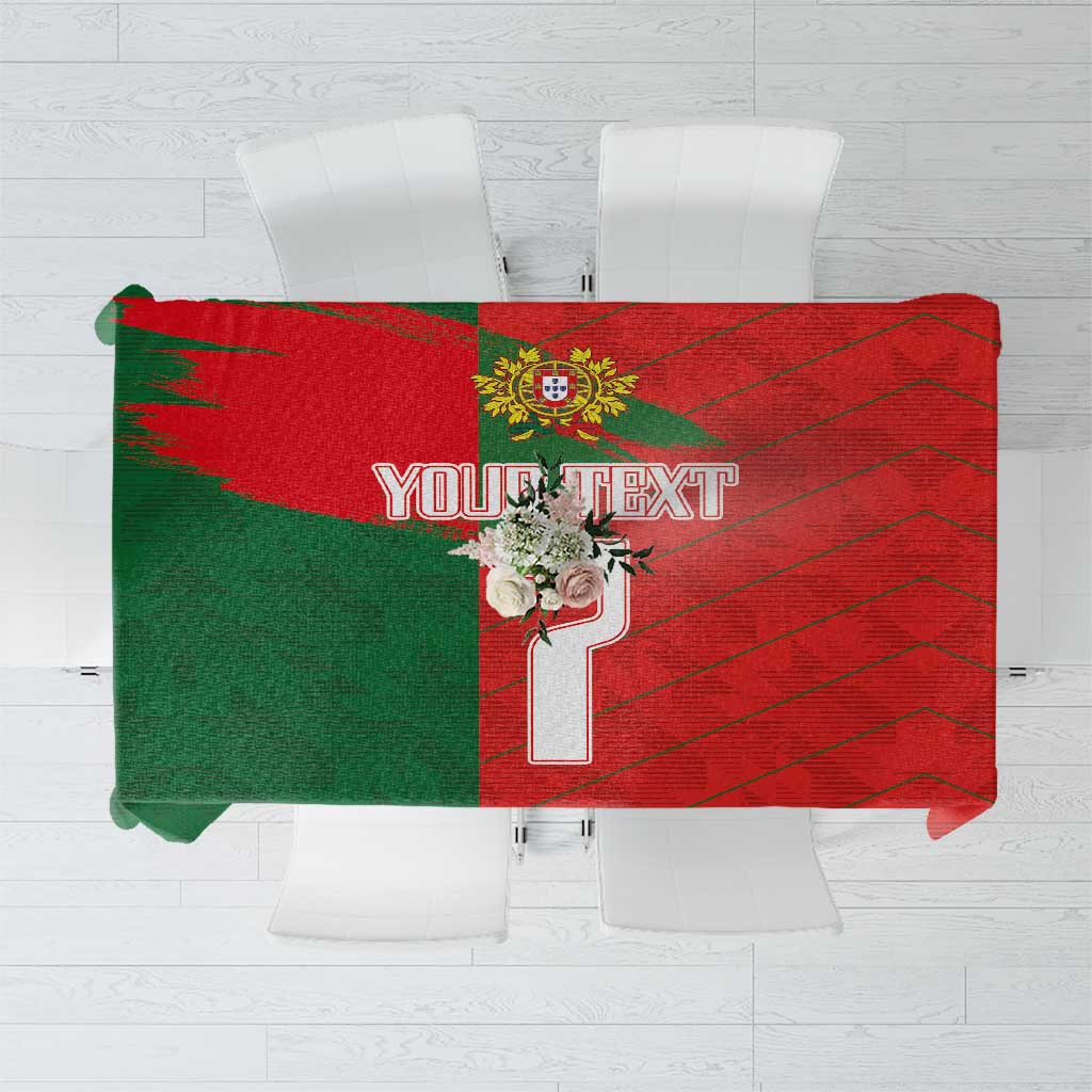 Portugal 2024 football tablecloth in red and green graphic with central crest