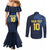 Custom Scotland Football 2024 Go Champion Couples Matching Mermaid Dress and Long Sleeve Button Shirt