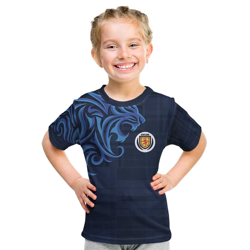 Custom Scotland Football 2024 Go Champion Kid T Shirt - Wonder Print Shop