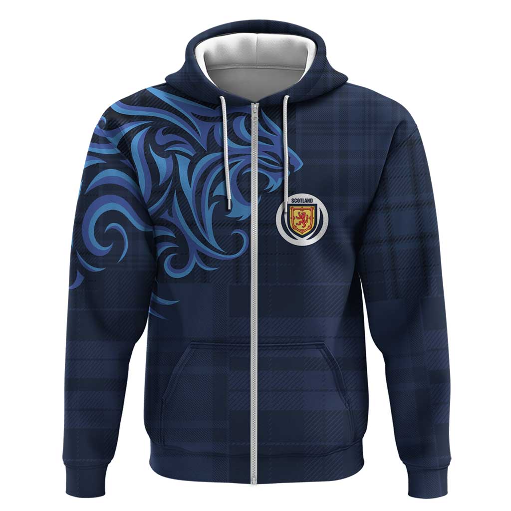 Custom Scotland Football 2024 Go Champion Zip Hoodie