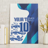 Blue and white canvas wall art with bold “YOUR TEXT” and number 10 crest