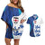 Custom England Football 2024 Go Champion Couples Matching Off Shoulder Short Dress and Hawaiian Shirt - Wonder Print Shop