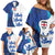 Custom England Football 2024 Go Champion Family Matching Off Shoulder Short Dress and Hawaiian Shirt - Wonder Print Shop