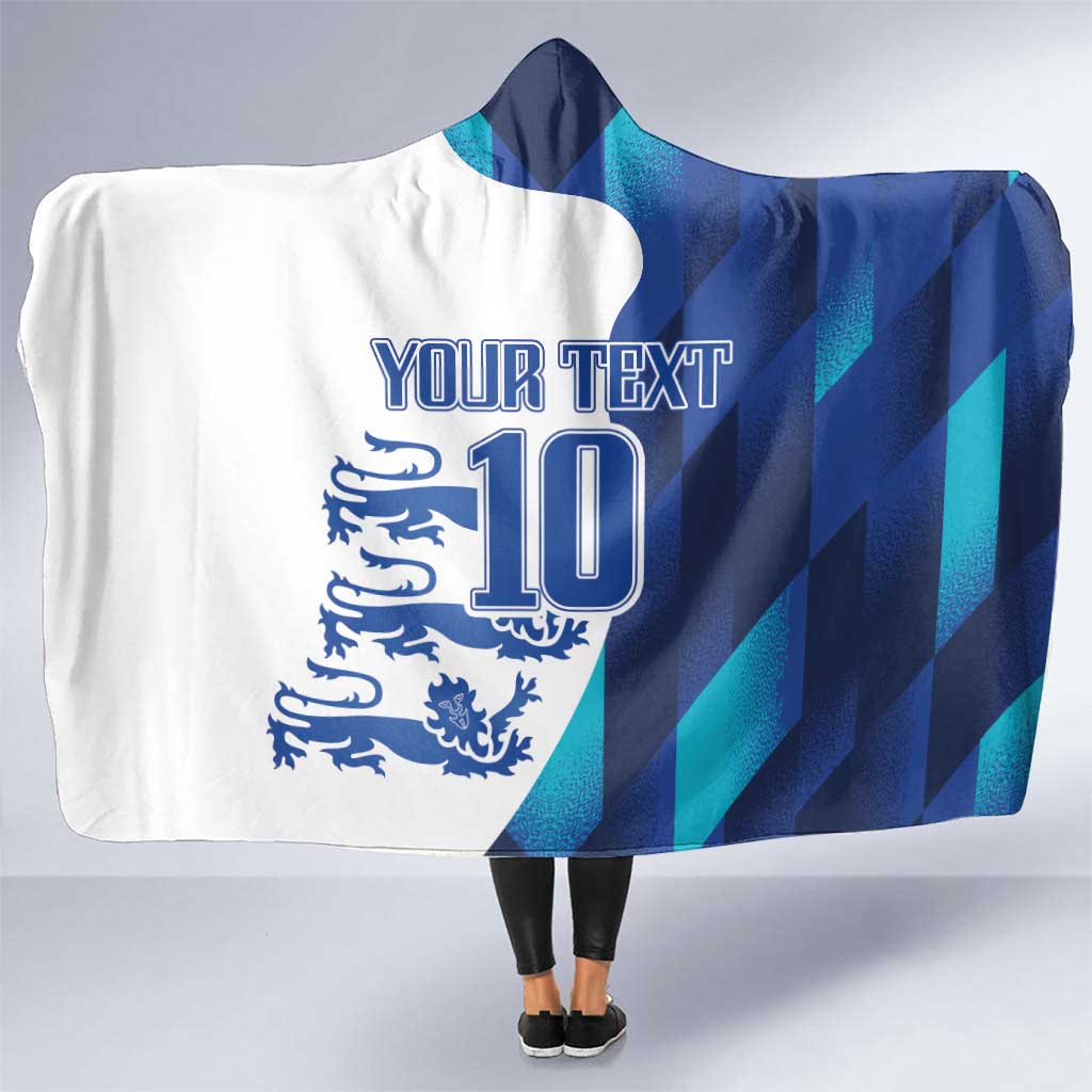 Custom England Football 2024 Go Champion Hooded Blanket