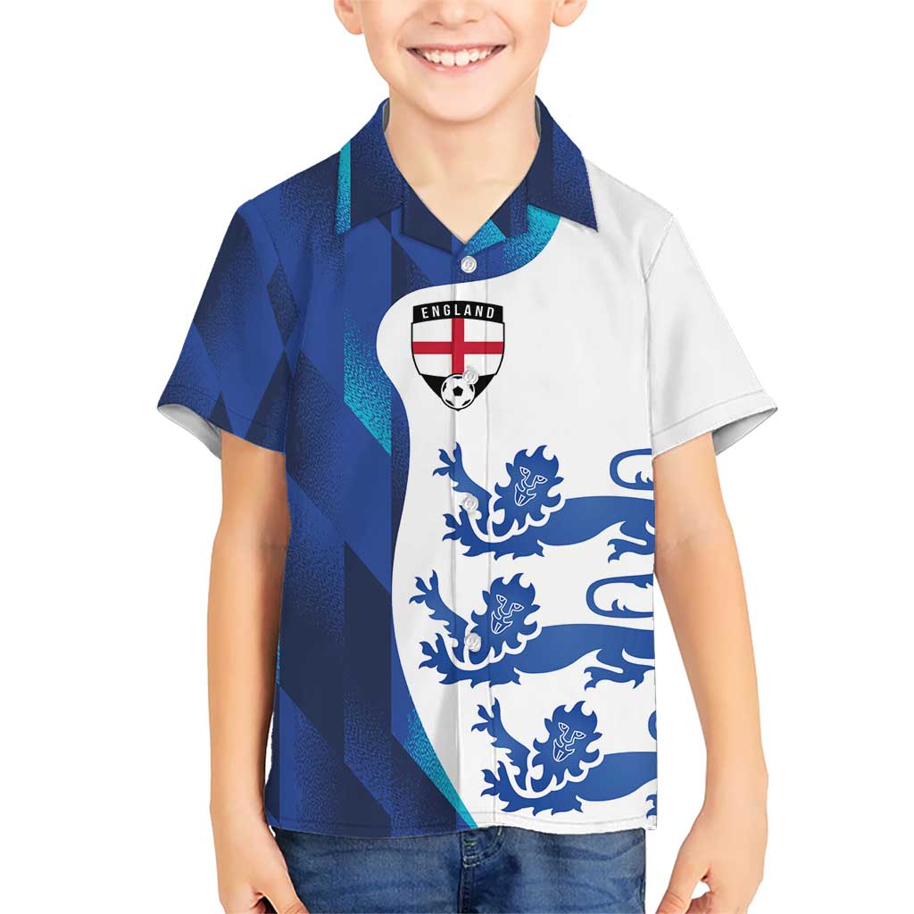 Custom England Football 2024 Go Champion Kid Hawaiian Shirt - Wonder Print Shop