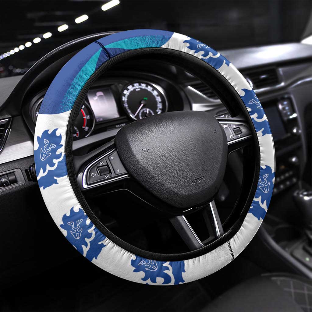 Custom England Football 2024 Go Champion Steering Wheel Cover