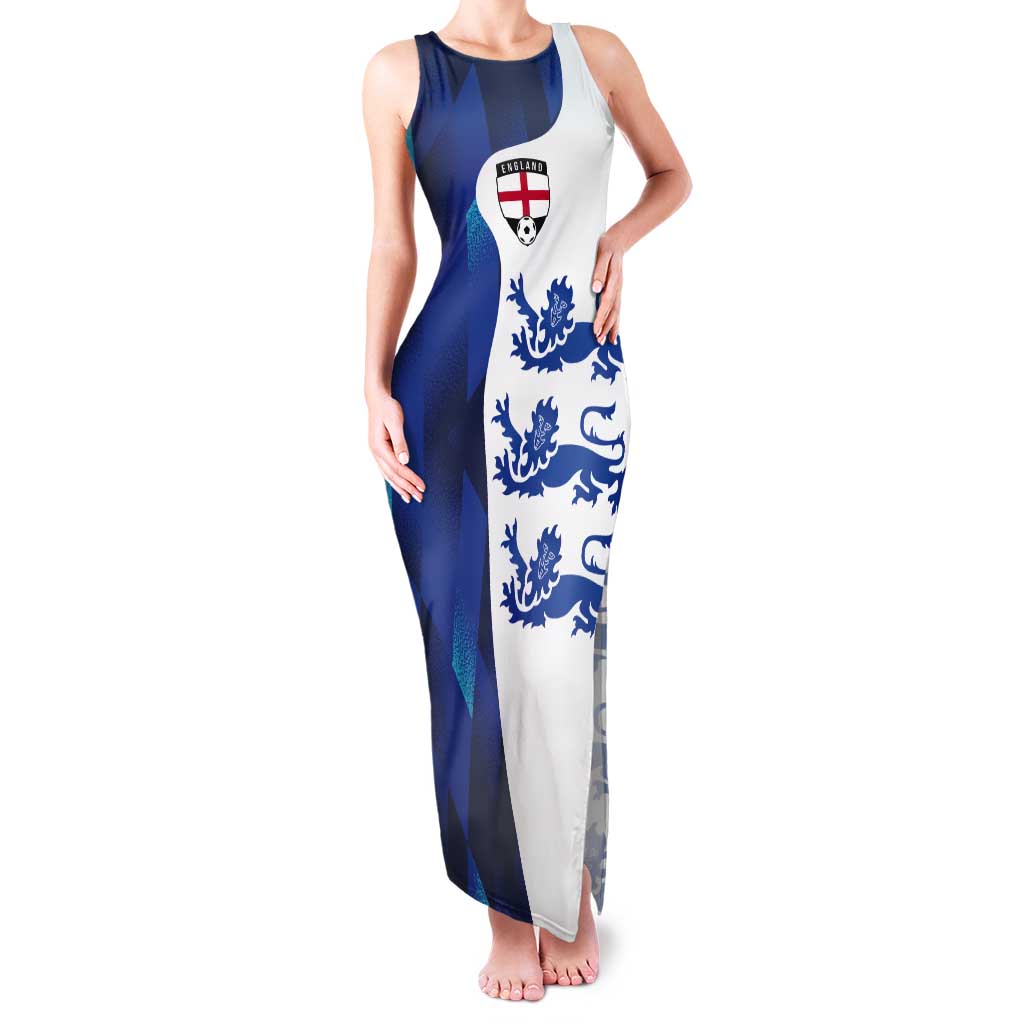 Custom England Football 2024 Go Champion Tank Maxi Dress