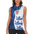 Custom England Football 2024 Go Champion Women Sleeveless Polo Shirt