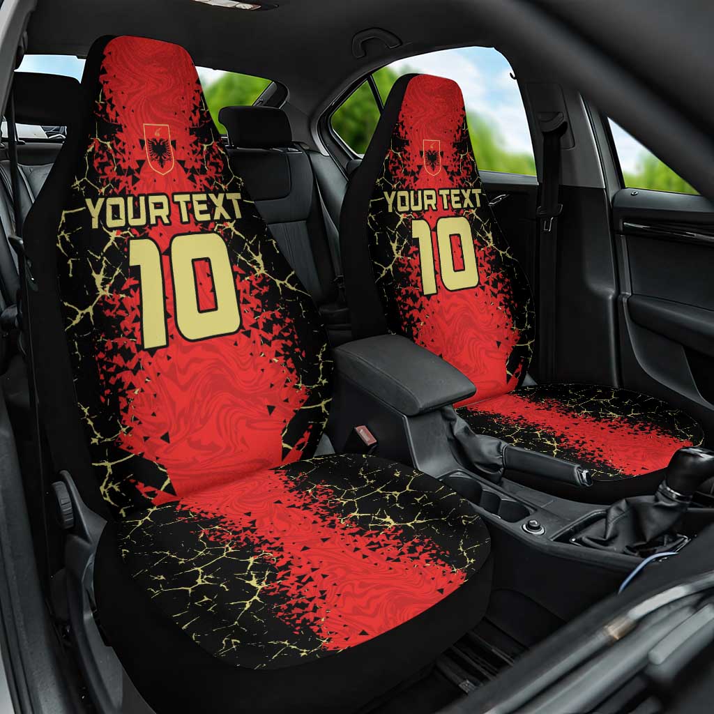 Custom Albania Football 2024 Go Champion Car Seat Cover - Wonder Print Shop