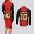 Custom Albania Football 2024 Go Champion Couples Matching Long Sleeve Bodycon Dress and Long Sleeve Button Shirt - Wonder Print Shop