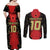 Custom Albania Football 2024 Go Champion Couples Matching Off Shoulder Maxi Dress and Long Sleeve Button Shirt - Wonder Print Shop