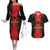 Custom Albania Football 2024 Go Champion Couples Matching Off The Shoulder Long Sleeve Dress and Hawaiian Shirt - Wonder Print Shop