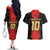 Custom Albania Football 2024 Go Champion Couples Matching Off The Shoulder Long Sleeve Dress and Hawaiian Shirt - Wonder Print Shop