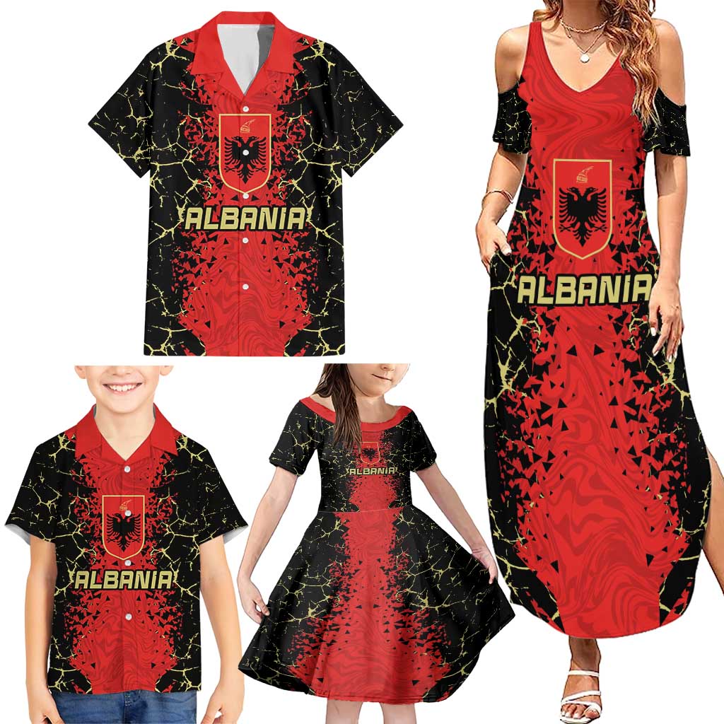 Custom Albania Football 2024 Go Champion Family Matching Summer Maxi Dress and Hawaiian Shirt - Wonder Print Shop