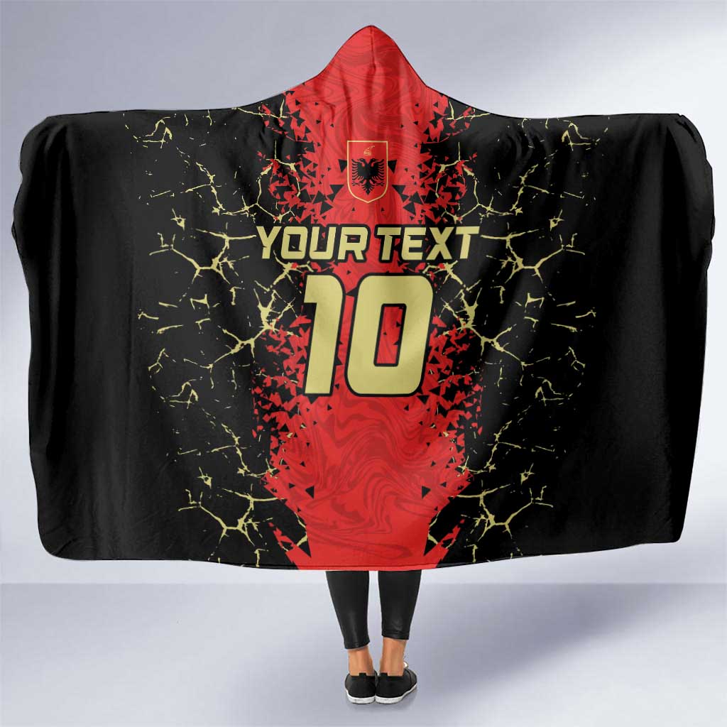 Custom Albania Football 2024 Go Champion Hooded Blanket