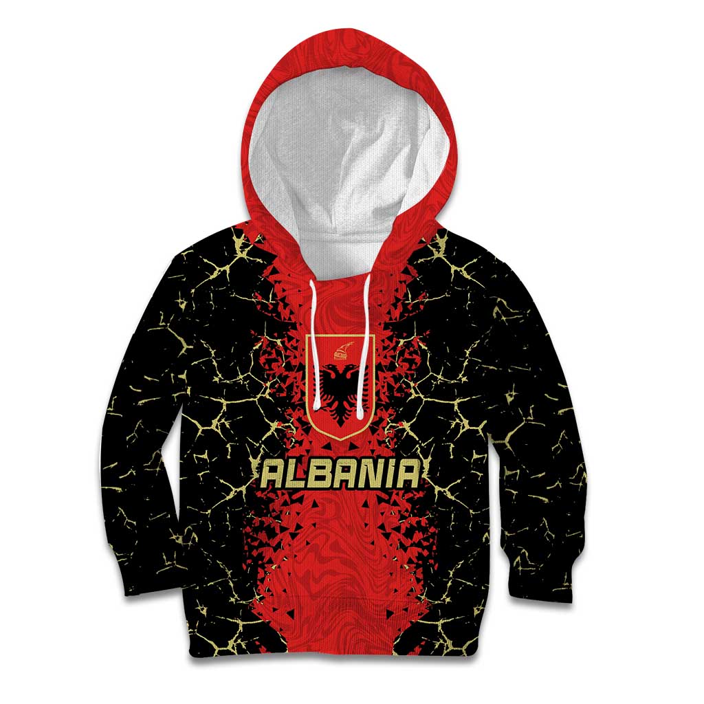 Custom Albania Football 2024 Go Champion Kid Hoodie - Wonder Print Shop