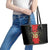 Custom Albania Football 2024 Go Champion Leather Tote Bag - Wonder Print Shop