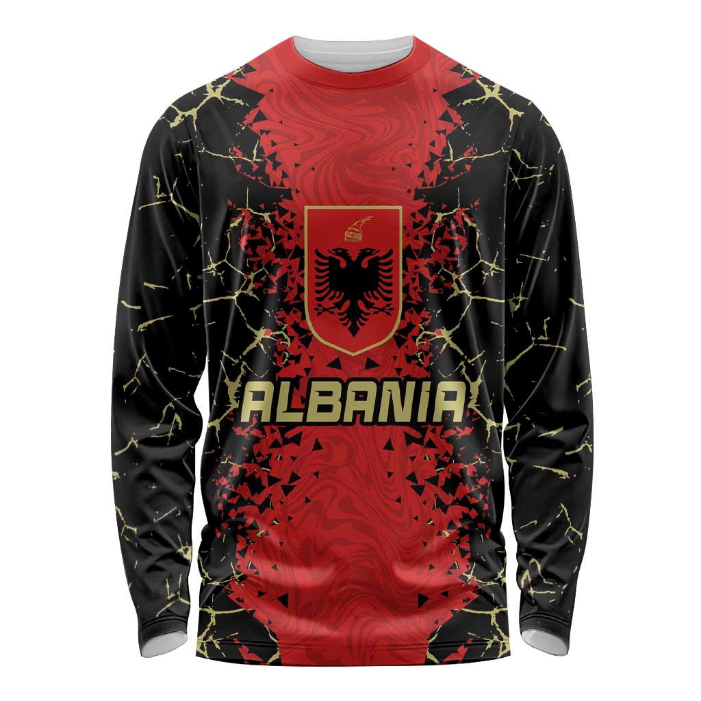 Custom Albania Football 2024 Go Champion Long Sleeve Shirt - Wonder Print Shop