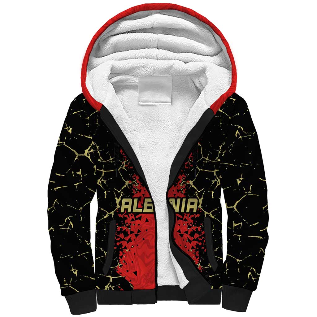 Custom Albania Football 2024 Go Champion Sherpa Hoodie - Wonder Print Shop