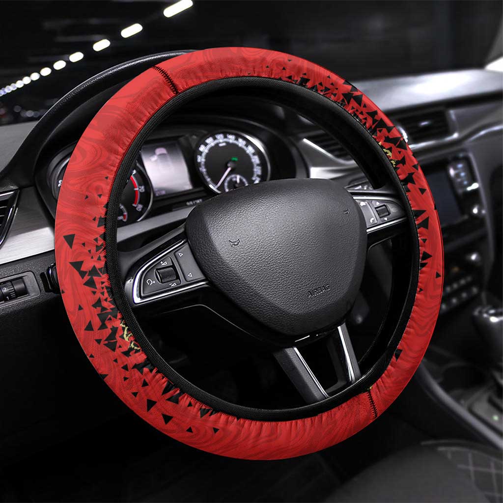 Custom Albania Football 2024 Go Champion Steering Wheel Cover - Wonder Print Shop