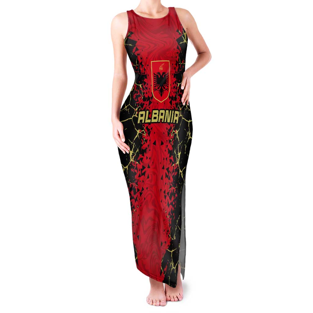 Custom Albania Football 2024 Go Champion Tank Maxi Dress - Wonder Print Shop