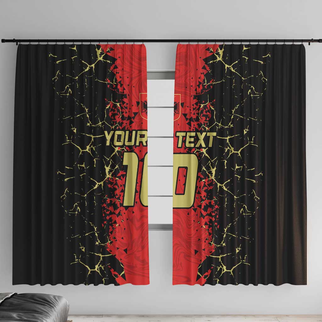 Custom Albania Football 2024 Go Champion Window Curtain - Wonder Print Shop