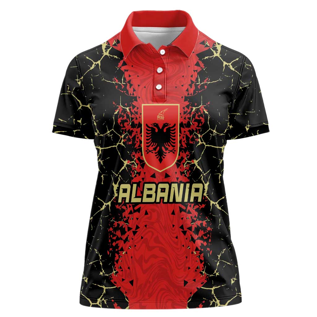 Custom Albania Football 2024 Go Champion Women Polo Shirt - Wonder Print Shop