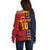 Custom Spain Football 2024 Go Champion Off Shoulder Sweater - Wonder Print Shop