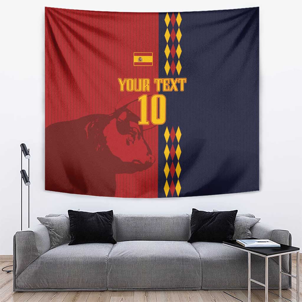 Custom Spain Football 2024 Go Champion Tapestry