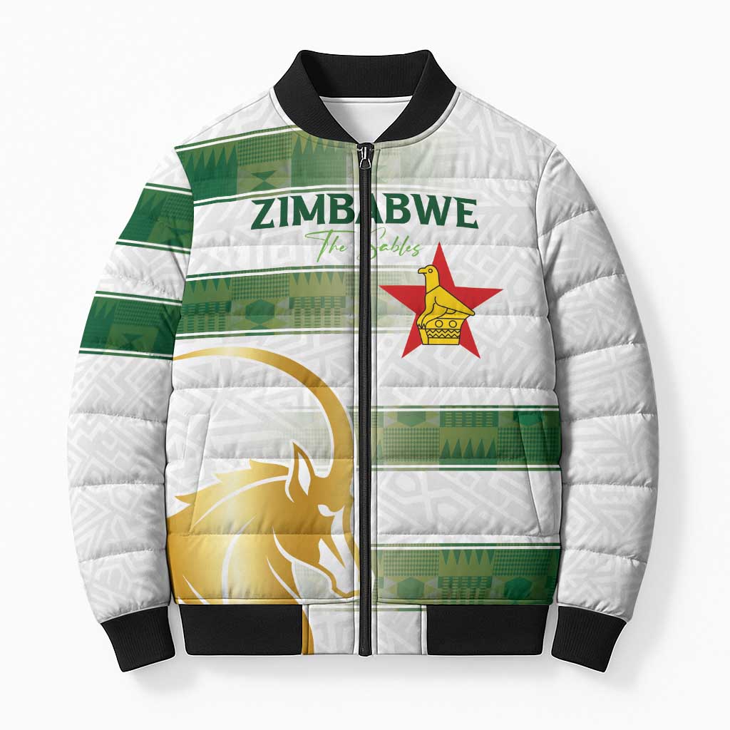 Custom Zimbabwe Rugby The Champions 2025 Bomber Puffer Jacket The Gold Sables Version - Wonder Print Shop