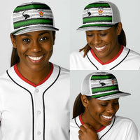 Zimbabwe Rugby Baseball Net Cap Geometric Chevron Wall Motif Stripes Style