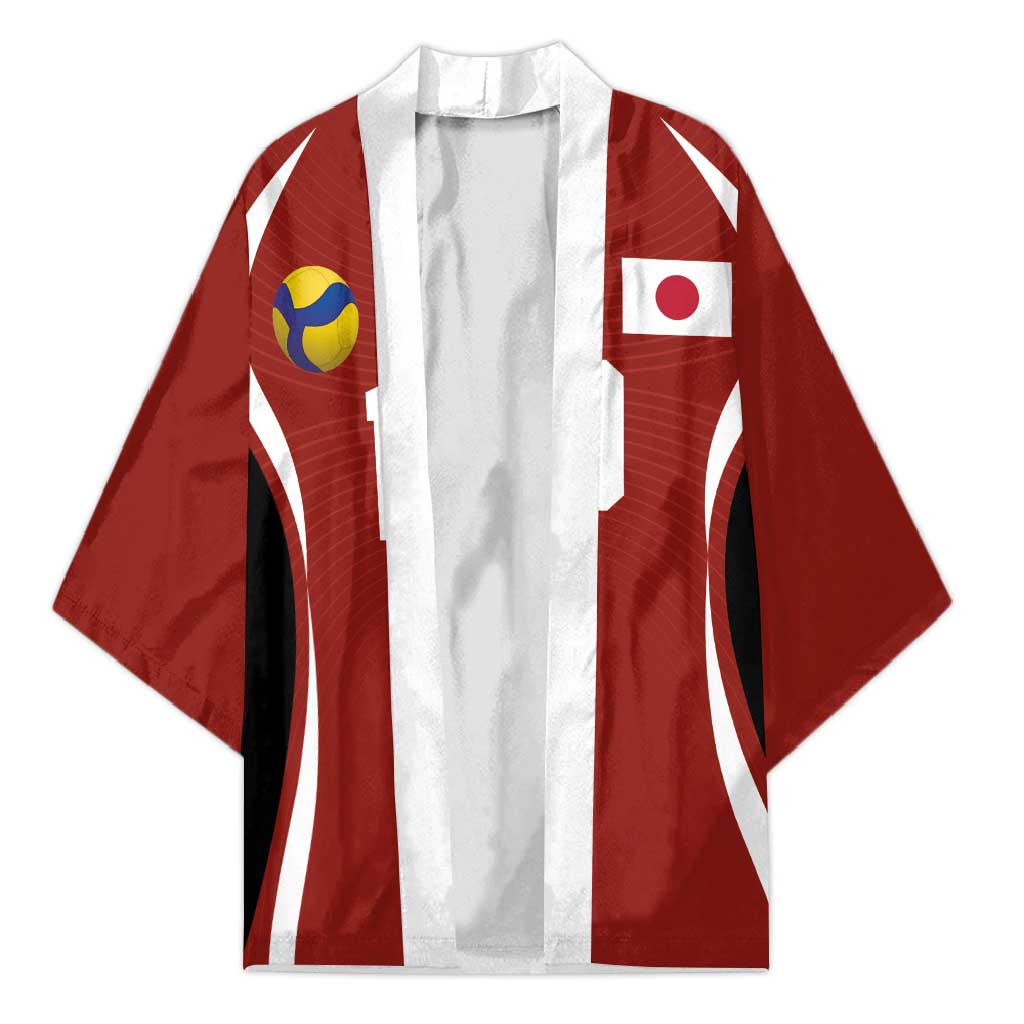 Custom Japan Volleyball Kimono Sporty Style Red Color