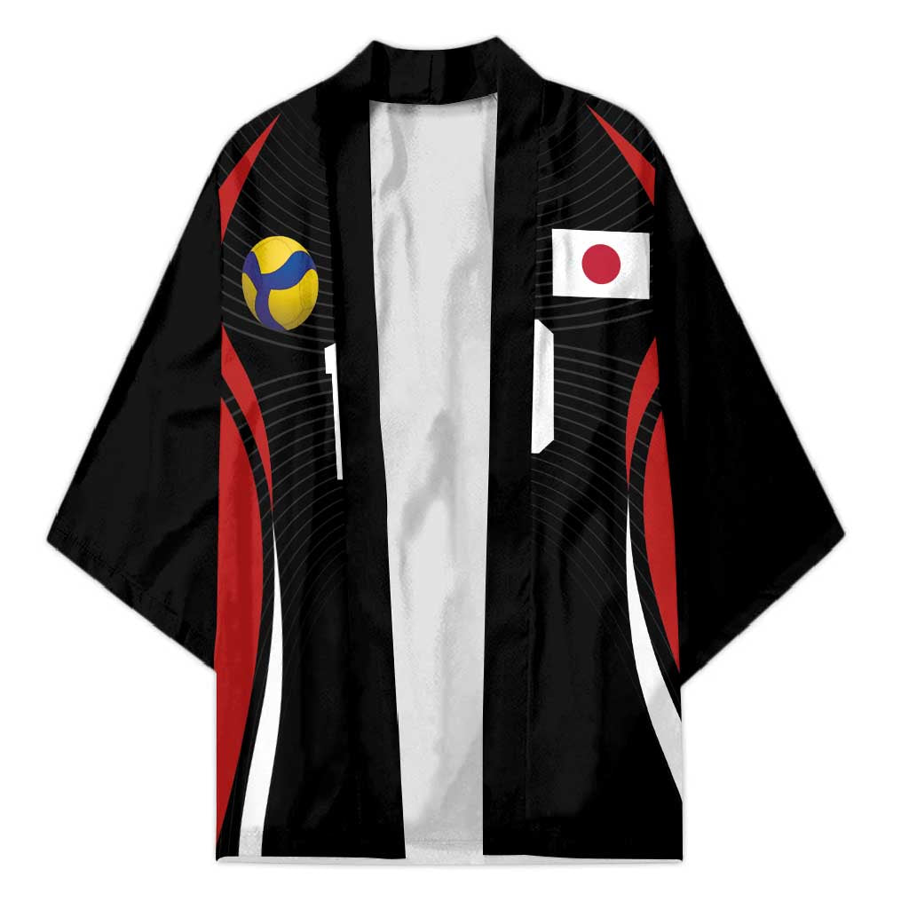 Custom Japan Volleyball Kimono Sporty Style Black Color