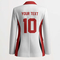 Custom Japan Volleyball Blazer Sporty Style White Color