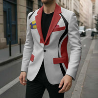 Custom Japan Volleyball Blazer Sporty Style White Color