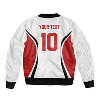 Custom Japan Volleyball Bomber Jacket Sporty Style White Color