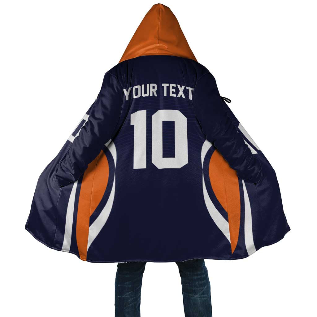 Custom Japan Volleyball Cloak Sporty Style Navy Color