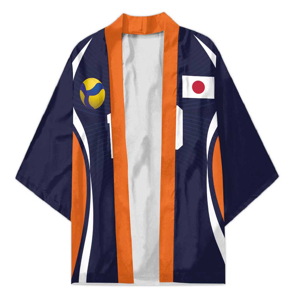 Custom Japan Volleyball Kimono Sporty Style Navy Color