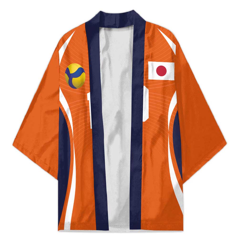 Custom Japan Volleyball Kimono Sporty Style Orange Color