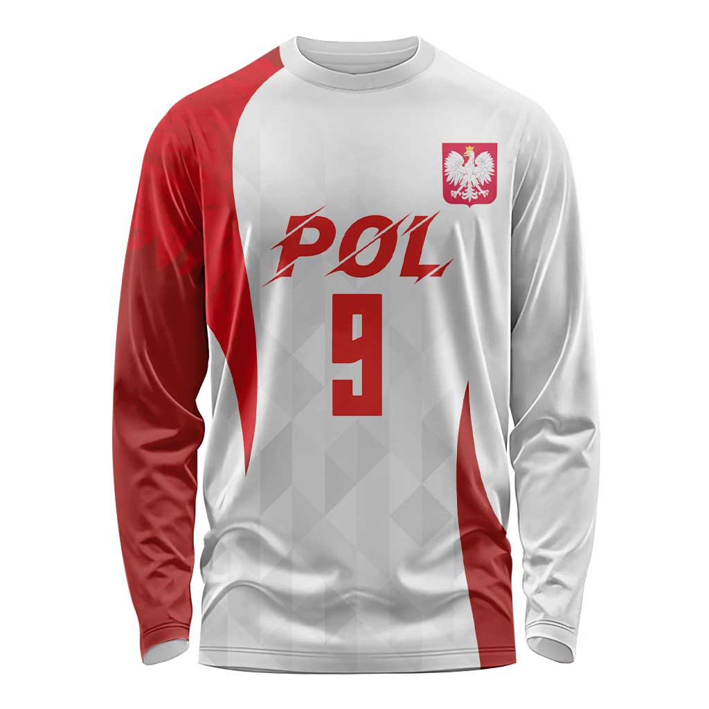 Custom Poland Volleyball Long Sleeve Shirt Sporty Wings Style