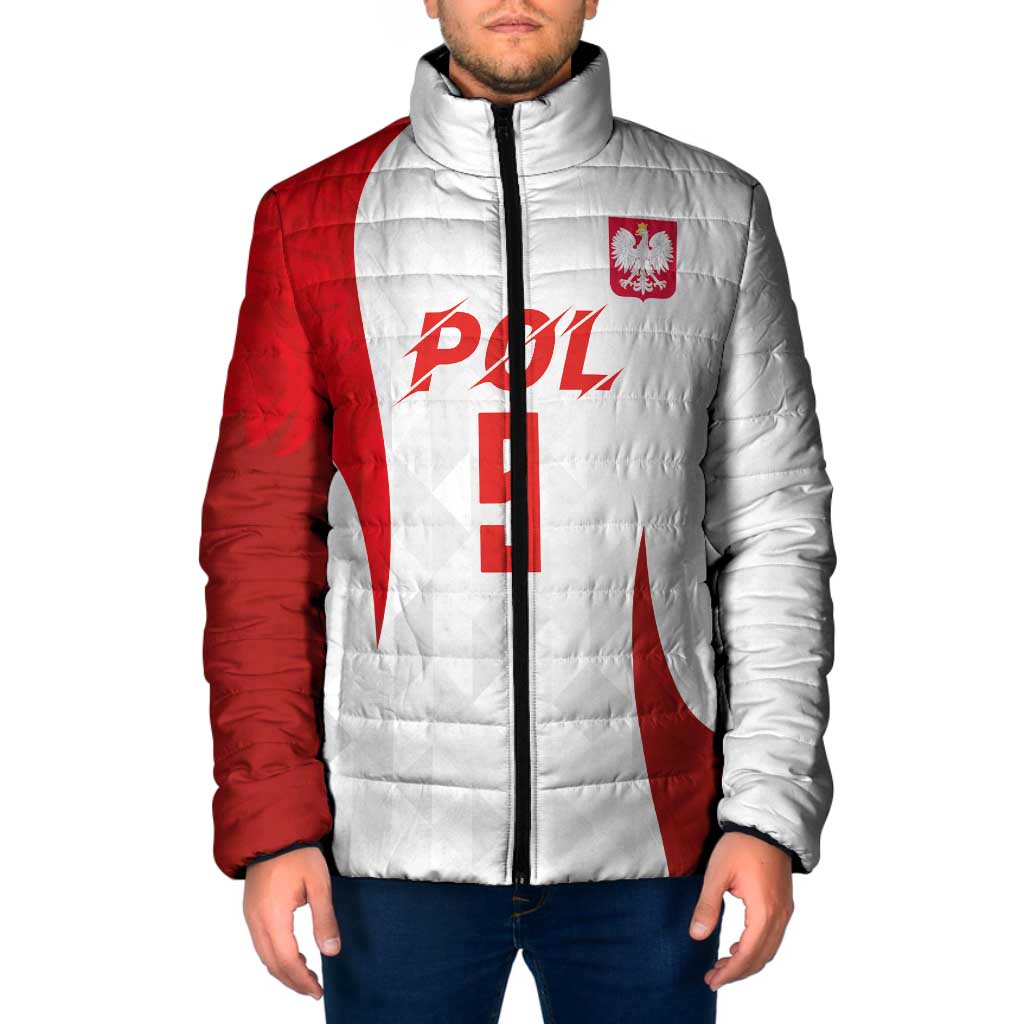 Custom Poland Volleyball Padded Jacket Sporty Wings Style