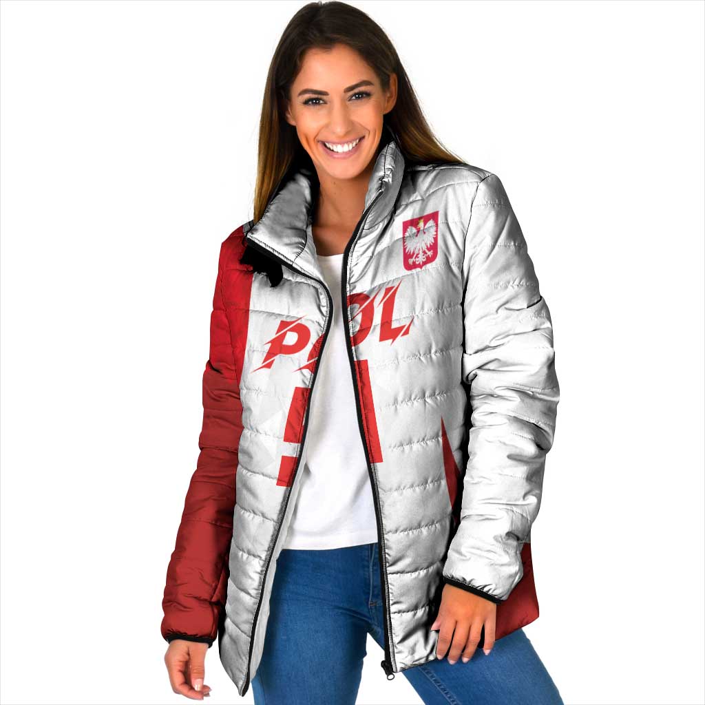Custom Poland Volleyball Padded Jacket Sporty Wings Style